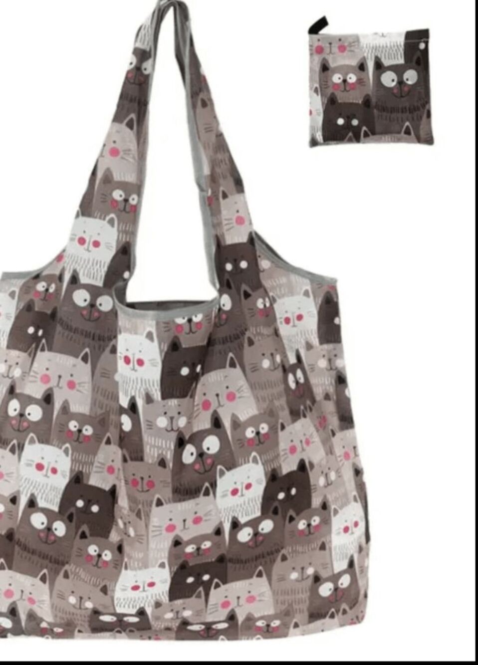 NWOT Cat Tote Bag - folds up into its own pocket
